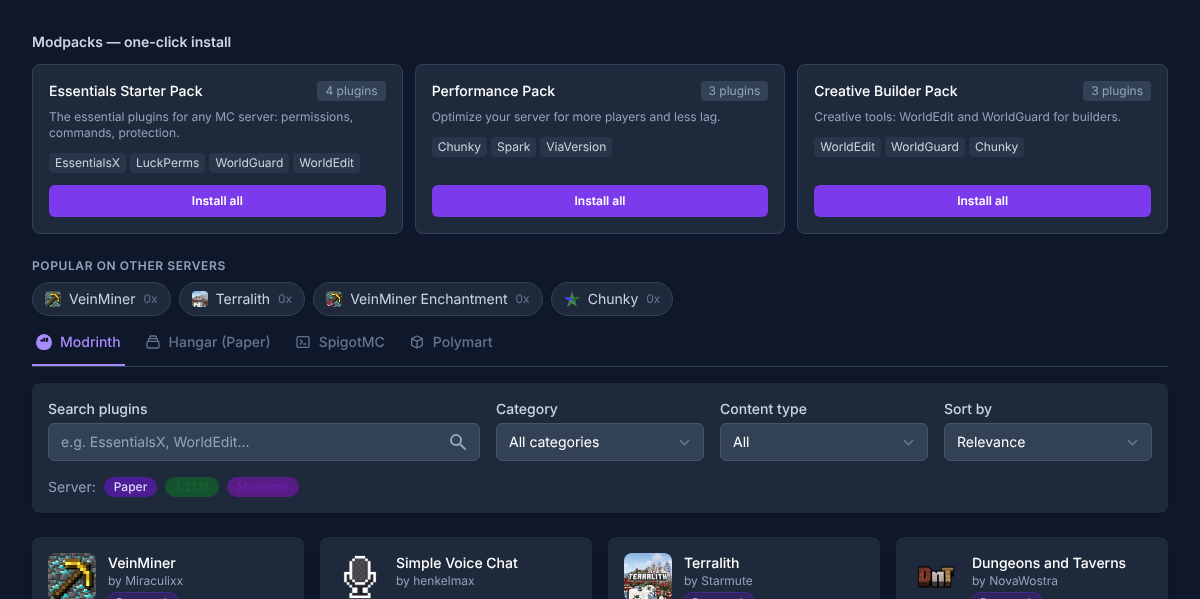 Plugin browser