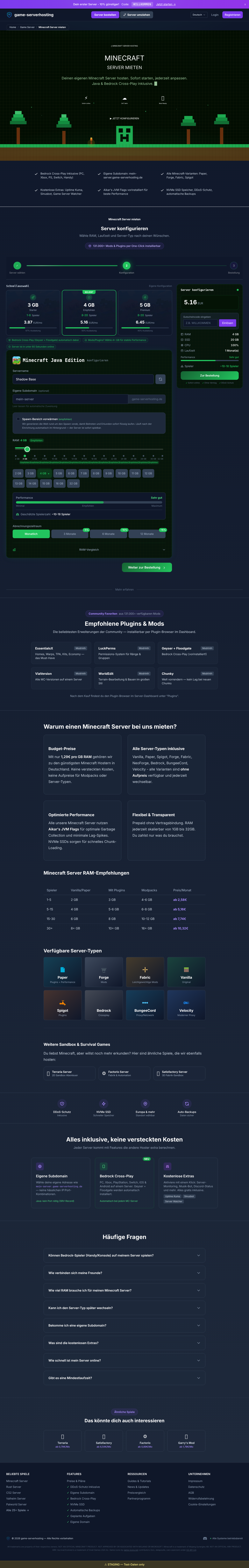 Modpack bei der Bestellung wählen